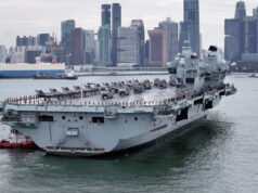 British aircraft carrier arrives in Singapore