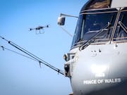 Drones launch from British carrier in Pacific