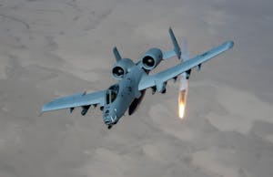 American A-10 shoots down Iran drones, displays kill marks