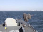 HMS Daring demonstrates her immense firepower