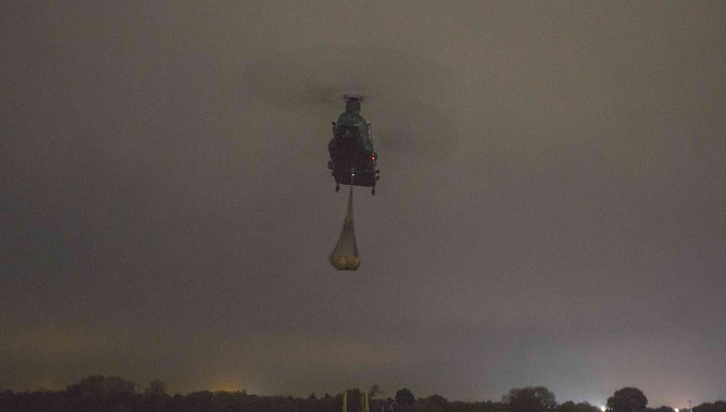 RAF Chinook provides much needed assistance
