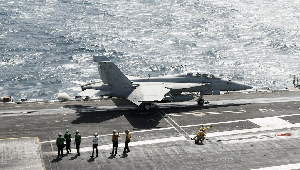 GHWB is the flagship of Carrier Strike Group (CSG) 2, which is comprised of the staff of CSG-2; GHWB; the nine squadrons and staff of Carrier Air Wing (CVW) 8; Destroyer Squadron (DESRON) 22 staff and guided-missile destroyers USS Laboon (DDG 58) and USS Truxton (DDG 103); and Mayport-based guided-missile cruisers USS Philipine Sea (CG 58) and USS Hue City (CG 66).