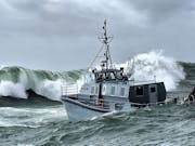 HMS Magpie on sea trials