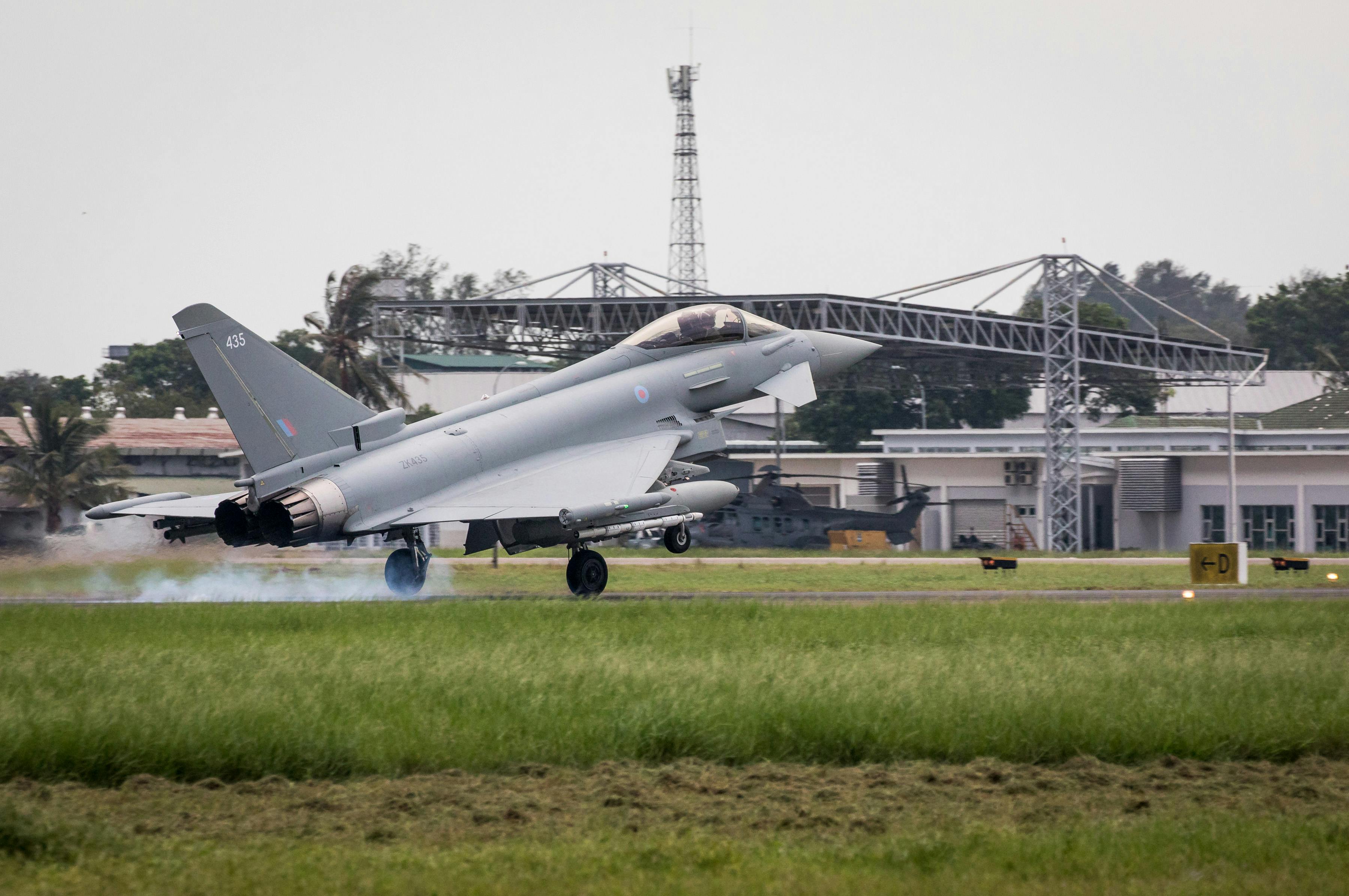 British Typhoon fighter jets arrive in Malaysia