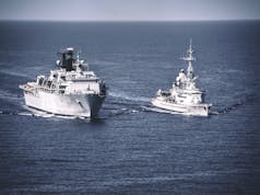 French frigate comes under British command