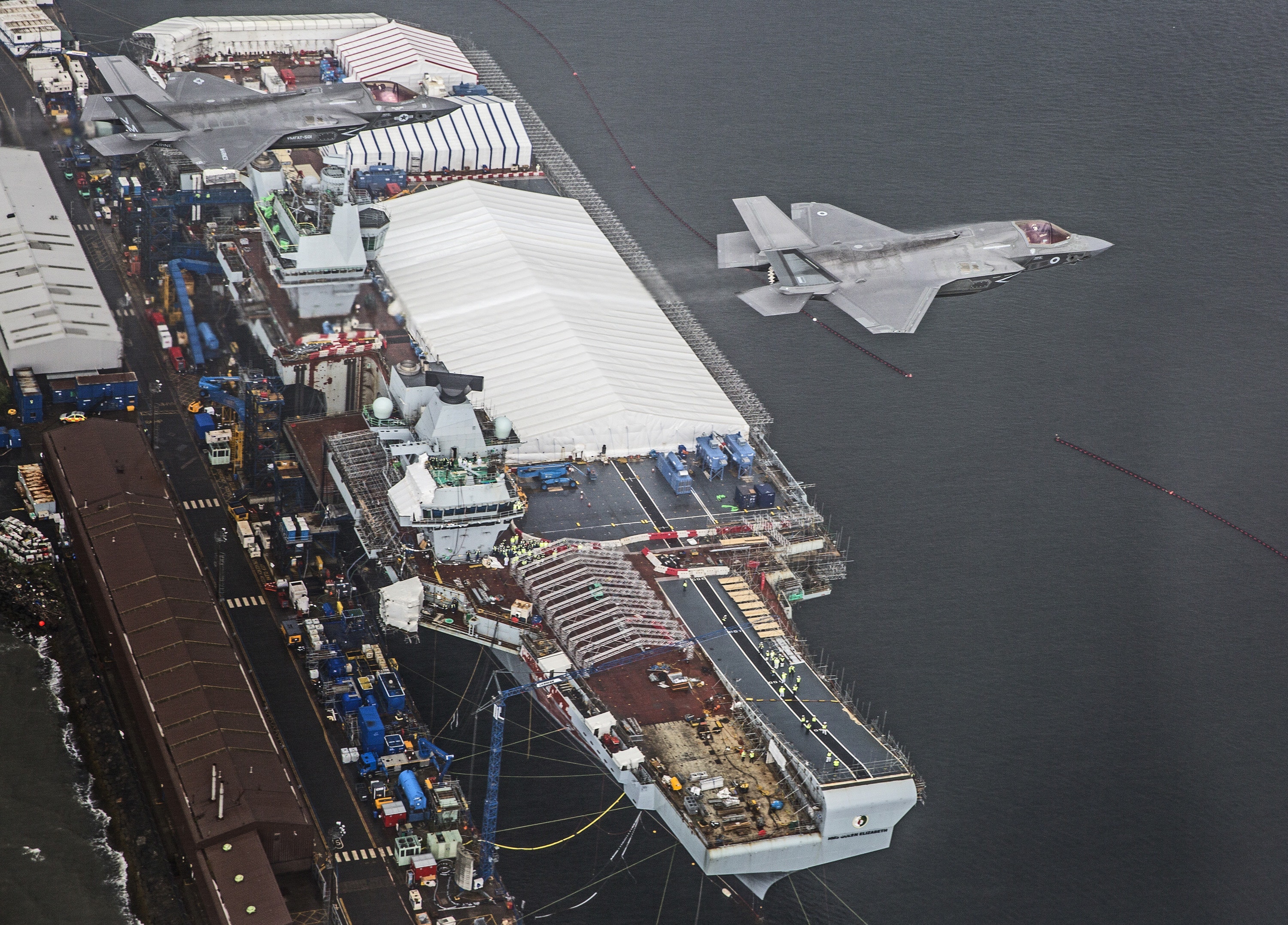 IN PICTURES: F-35B Supercarrier Flypast