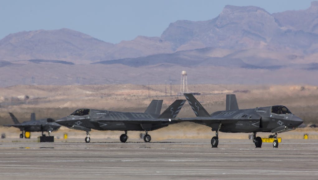 Bringing the heat: F-35B Lightning IIs arrive at Nellis Air Force Base for Red Flag 17-3