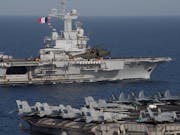 USS John C Stennis and FS Charles de Gaulle meet in Red Sea