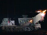 British gunships and rocket artillery open fire in Finland