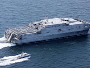 Royal Navy chase off Spanish ship after it cuts across path of US Naval vessel approaching Gibraltar