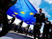 European Union countries pledge closer defence co-operation, UK not involved