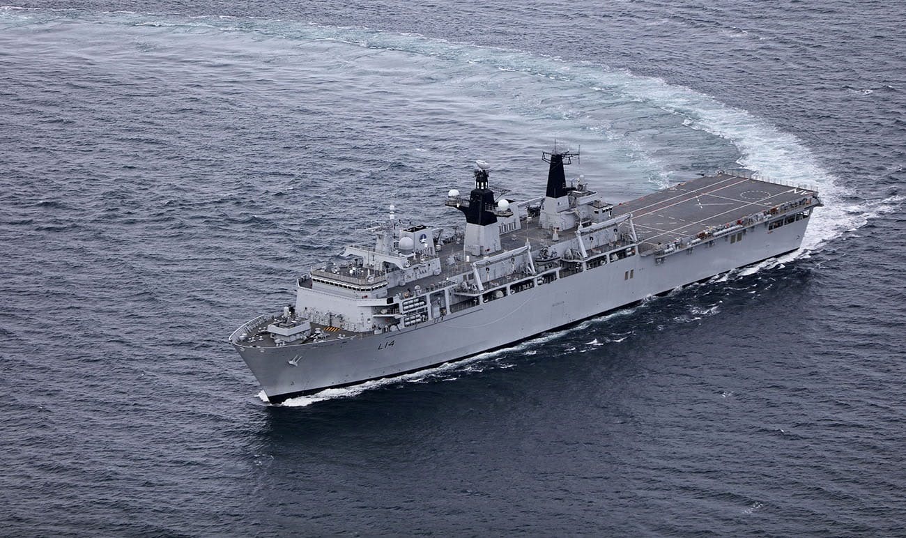 Assault ship HMS Albion visits Scotland