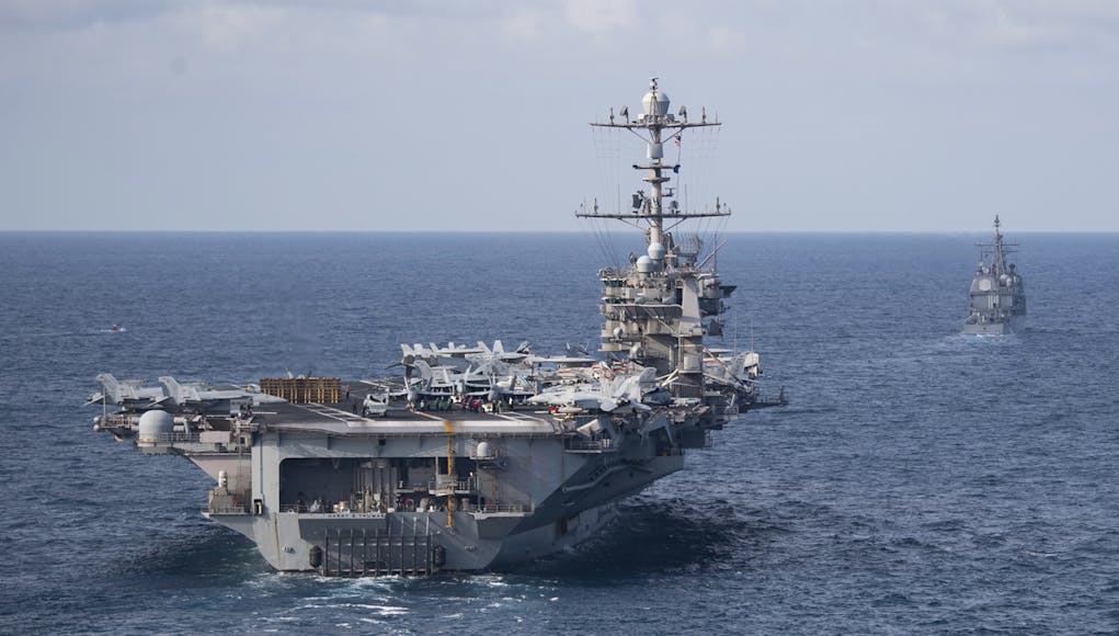 USS Harry S. Truman and USS Normandy Transit the Atlantic