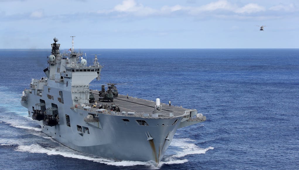 HMS OCEAN Conducts Humanitarian Relief on Op RUMAN
