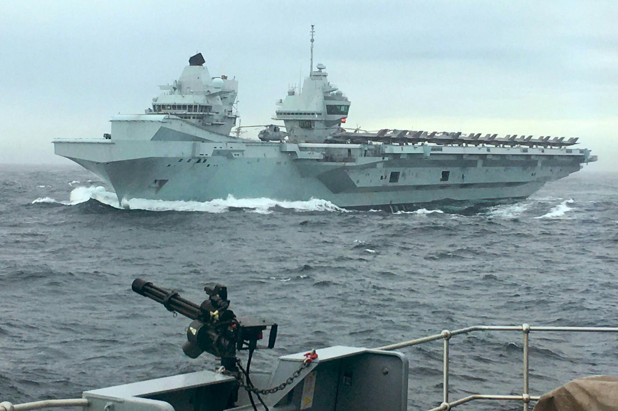 British aircraft carrier sails from Portsmouth