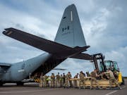 Canadian aircraft begin relief effort in the Caribbean, begin shipping British aid