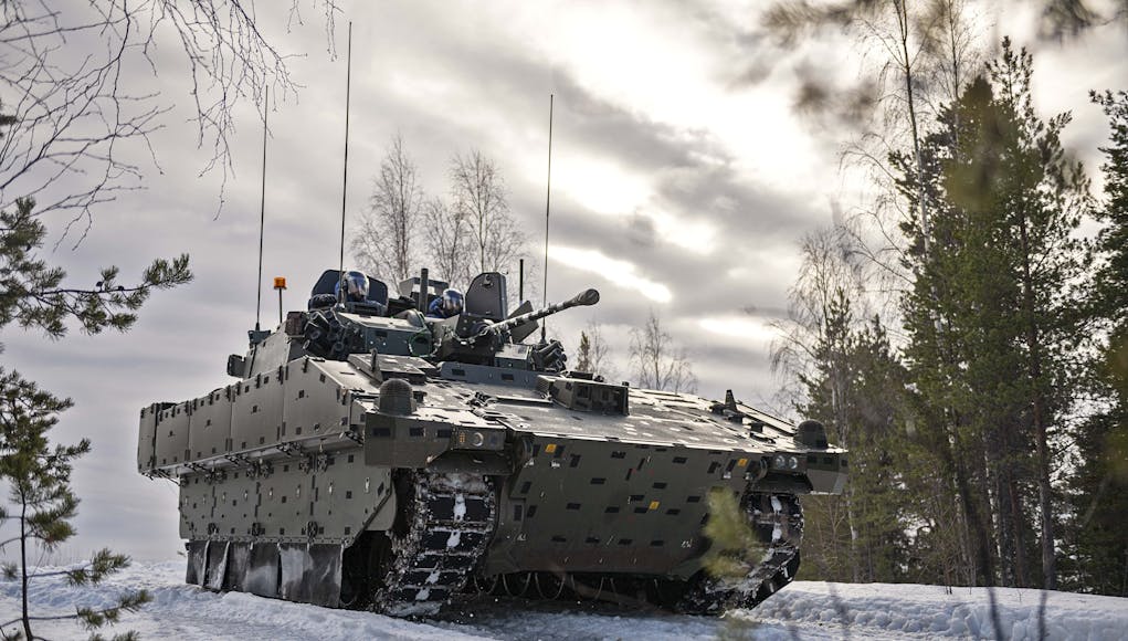 AJAX Scout vehicle In-Country cold weather system trialling at Tame Ranges in Sweden