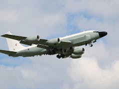 British surveillance aircraft monitoring Black Sea