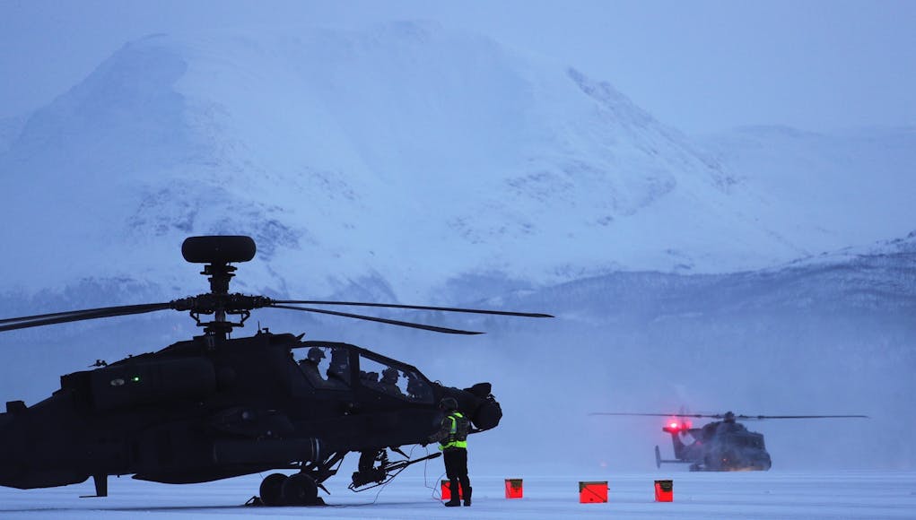 Apache and Wildcat conduct flying operations in Norway.