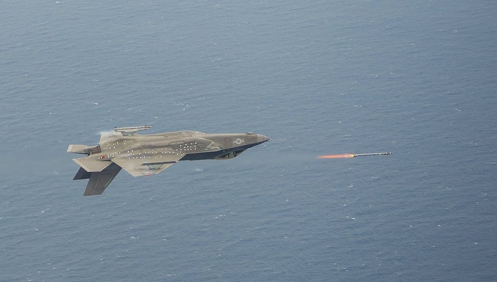 F-35C Inverted AIM-9X Live Fire