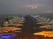 Supercarrier USS Gerald R. Ford completes its largest aircraft embarkation