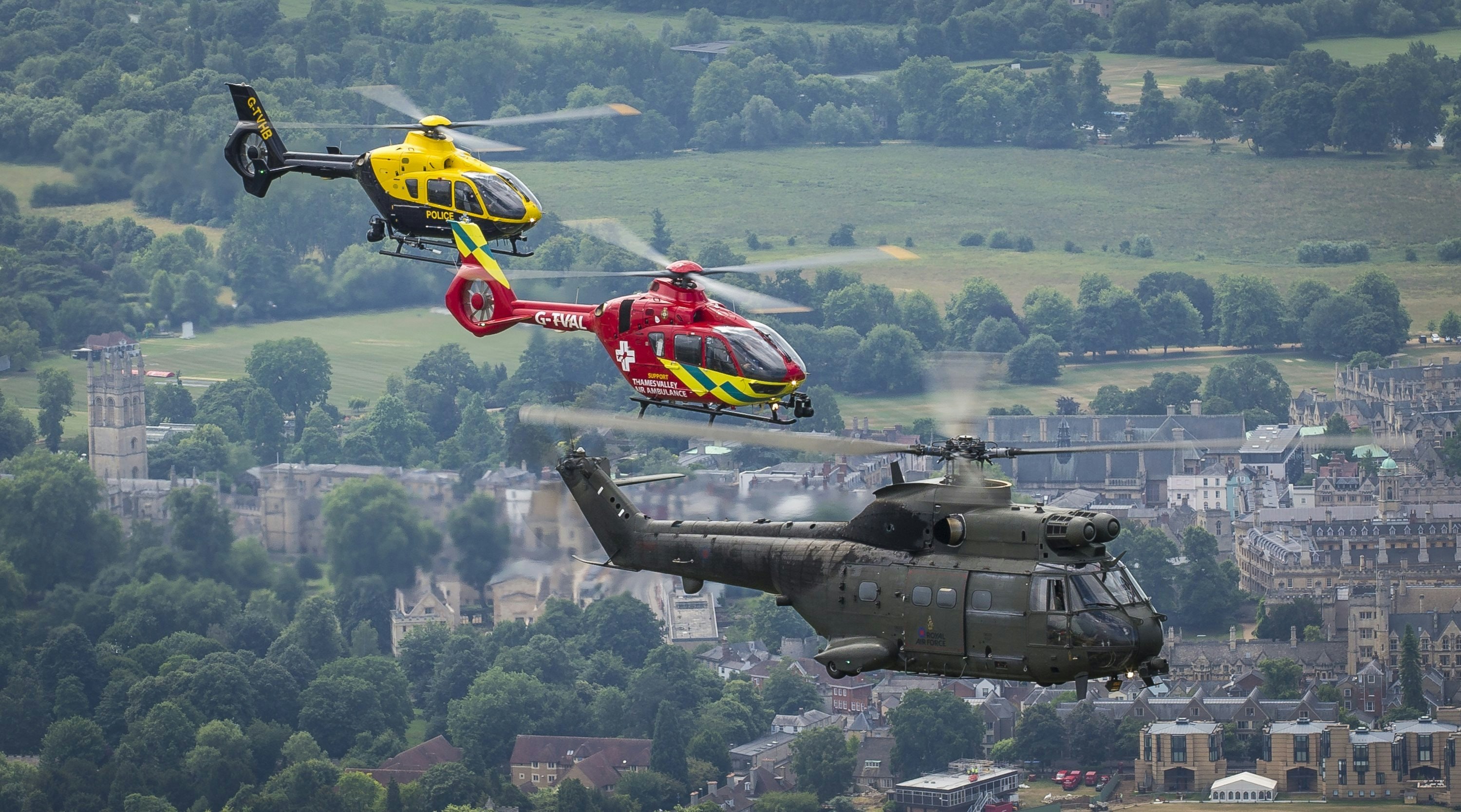 RAF and civilian emergency services fly together in first for RAF Benson