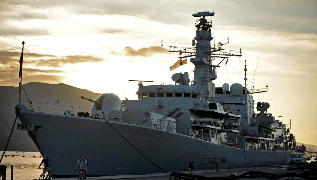 HMS Portland in Soudha Bay, Crete
