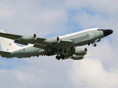 British RC-135 intelligence aircraft monitors Crimea
