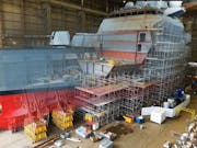 First Type 26 Frigate taking shape in Glasgow