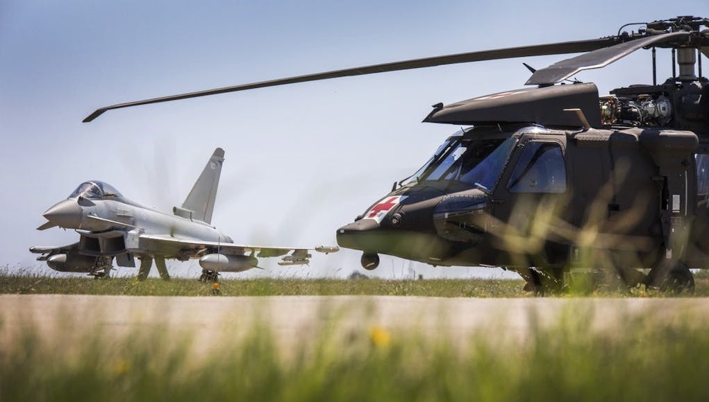 RAF AND US FORCES SIMULATE A MASS CASUALTY TRAINING EXERCISE