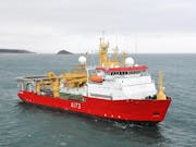 HMS Protector back at sea after refit