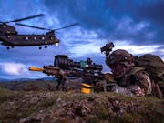 10,000 troops and 35 warships begin to arrive in Scotland