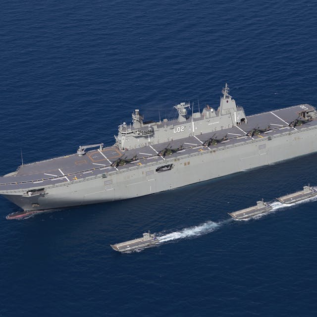 Australian helicopter carrier ‘followed closely’ by Chinese warships