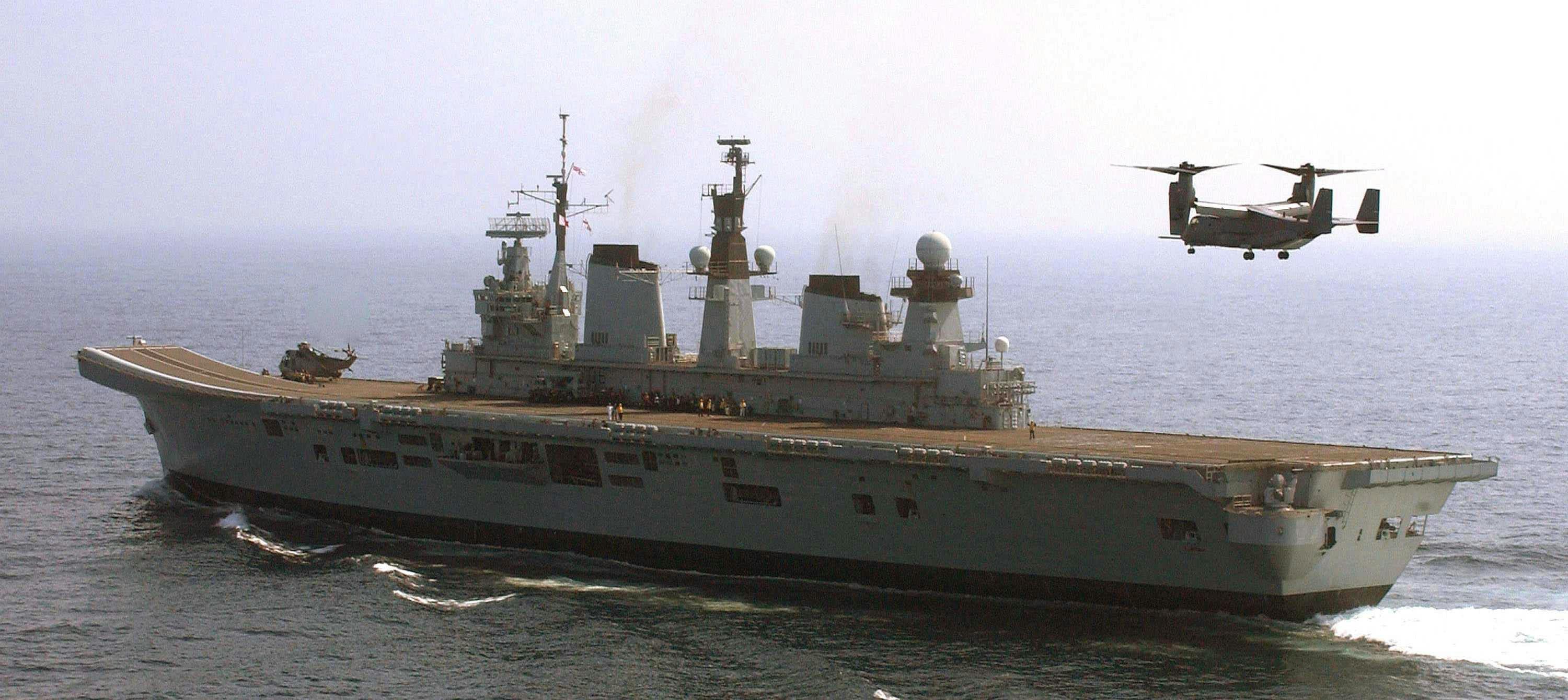 HMS Illustrious took part in V-22 trials.