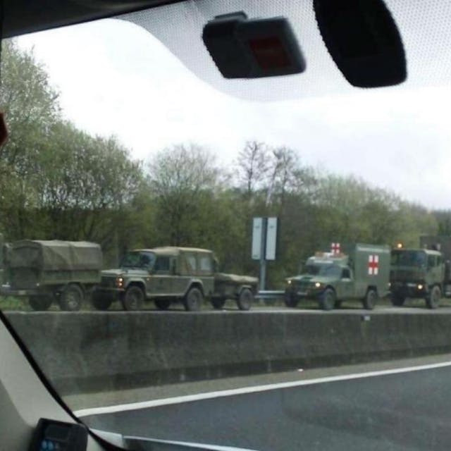 No, that’s not the British Army preparing for lockdown
