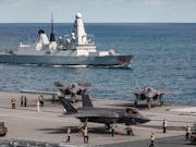 Destroyer HMS Dragon returns home