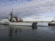 HMS Medway sails for the Caribbean